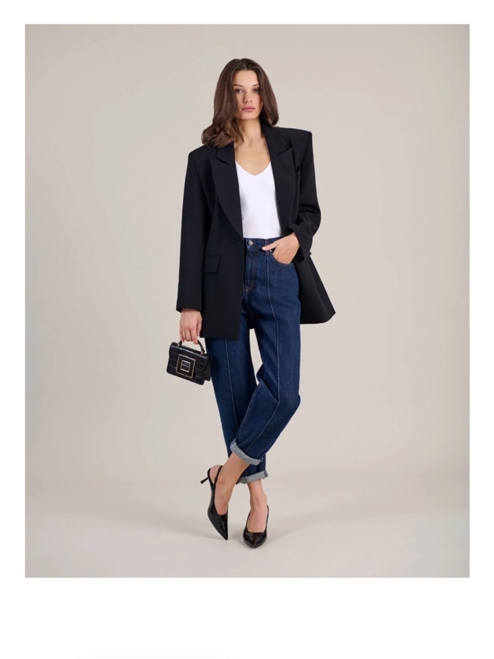 Anne Fontainne Ira Denim Jean
Dark Navy Denim Jean With Center Seam On Each Leg